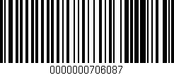 Código de barras (EAN, GTIN, SKU, ISBN): '0000000706087'