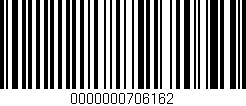 Código de barras (EAN, GTIN, SKU, ISBN): '0000000706162'