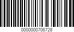 Código de barras (EAN, GTIN, SKU, ISBN): '0000000706728'