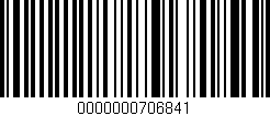 Código de barras (EAN, GTIN, SKU, ISBN): '0000000706841'