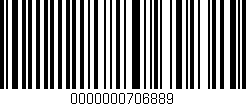 Código de barras (EAN, GTIN, SKU, ISBN): '0000000706889'