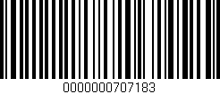 Código de barras (EAN, GTIN, SKU, ISBN): '0000000707183'