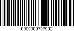 Código de barras (EAN, GTIN, SKU, ISBN): '0000000707992'
