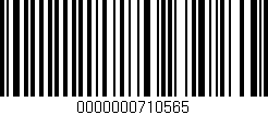 Código de barras (EAN, GTIN, SKU, ISBN): '0000000710565'