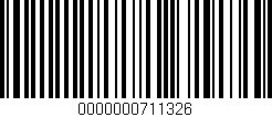 Código de barras (EAN, GTIN, SKU, ISBN): '0000000711326'