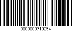 Código de barras (EAN, GTIN, SKU, ISBN): '0000000719254'