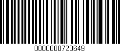 Código de barras (EAN, GTIN, SKU, ISBN): '0000000720649'