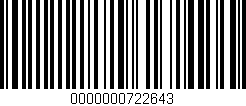 Código de barras (EAN, GTIN, SKU, ISBN): '0000000722643'