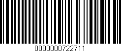 Código de barras (EAN, GTIN, SKU, ISBN): '0000000722711'