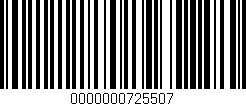 Código de barras (EAN, GTIN, SKU, ISBN): '0000000725507'