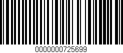 Código de barras (EAN, GTIN, SKU, ISBN): '0000000725699'
