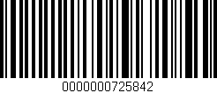 Código de barras (EAN, GTIN, SKU, ISBN): '0000000725842'