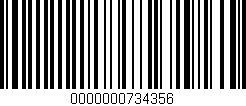 Código de barras (EAN, GTIN, SKU, ISBN): '0000000734356'