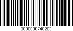 Código de barras (EAN, GTIN, SKU, ISBN): '0000000740203'