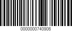 Código de barras (EAN, GTIN, SKU, ISBN): '0000000740906'