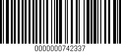 Código de barras (EAN, GTIN, SKU, ISBN): '0000000742337'
