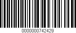 Código de barras (EAN, GTIN, SKU, ISBN): '0000000742429'