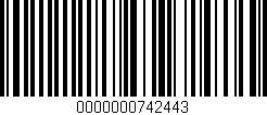 Código de barras (EAN, GTIN, SKU, ISBN): '0000000742443'