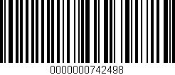 Código de barras (EAN, GTIN, SKU, ISBN): '0000000742498'