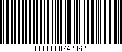 Código de barras (EAN, GTIN, SKU, ISBN): '0000000742962'