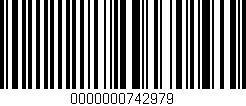 Código de barras (EAN, GTIN, SKU, ISBN): '0000000742979'