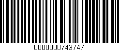 Código de barras (EAN, GTIN, SKU, ISBN): '0000000743747'