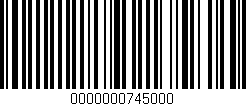 Código de barras (EAN, GTIN, SKU, ISBN): '0000000745000'