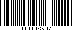 Código de barras (EAN, GTIN, SKU, ISBN): '0000000745017'