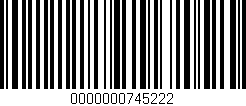 Código de barras (EAN, GTIN, SKU, ISBN): '0000000745222'