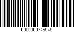 Código de barras (EAN, GTIN, SKU, ISBN): '0000000745949'