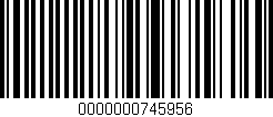 Código de barras (EAN, GTIN, SKU, ISBN): '0000000745956'