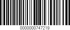 Código de barras (EAN, GTIN, SKU, ISBN): '0000000747219'
