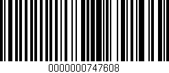 Código de barras (EAN, GTIN, SKU, ISBN): '0000000747608'