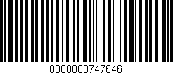 Código de barras (EAN, GTIN, SKU, ISBN): '0000000747646'