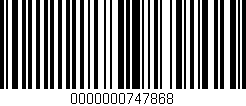 Código de barras (EAN, GTIN, SKU, ISBN): '0000000747868'