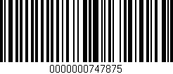 Código de barras (EAN, GTIN, SKU, ISBN): '0000000747875'