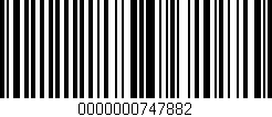 Código de barras (EAN, GTIN, SKU, ISBN): '0000000747882'
