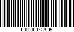 Código de barras (EAN, GTIN, SKU, ISBN): '0000000747905'