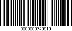 Código de barras (EAN, GTIN, SKU, ISBN): '0000000748919'