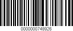 Código de barras (EAN, GTIN, SKU, ISBN): '0000000748926'