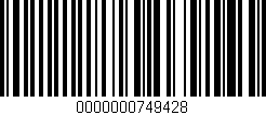 Código de barras (EAN, GTIN, SKU, ISBN): '0000000749428'