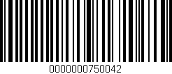 Código de barras (EAN, GTIN, SKU, ISBN): '0000000750042'