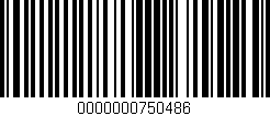 Código de barras (EAN, GTIN, SKU, ISBN): '0000000750486'