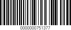 Código de barras (EAN, GTIN, SKU, ISBN): '0000000751377'