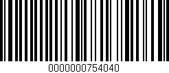 Código de barras (EAN, GTIN, SKU, ISBN): '0000000754040'
