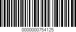 Código de barras (EAN, GTIN, SKU, ISBN): '0000000754125'