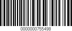 Código de barras (EAN, GTIN, SKU, ISBN): '0000000755498'