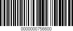 Código de barras (EAN, GTIN, SKU, ISBN): '0000000756600'