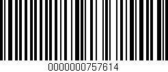 Código de barras (EAN, GTIN, SKU, ISBN): '0000000757614'