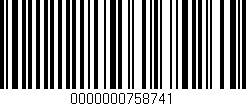 Código de barras (EAN, GTIN, SKU, ISBN): '0000000758741'